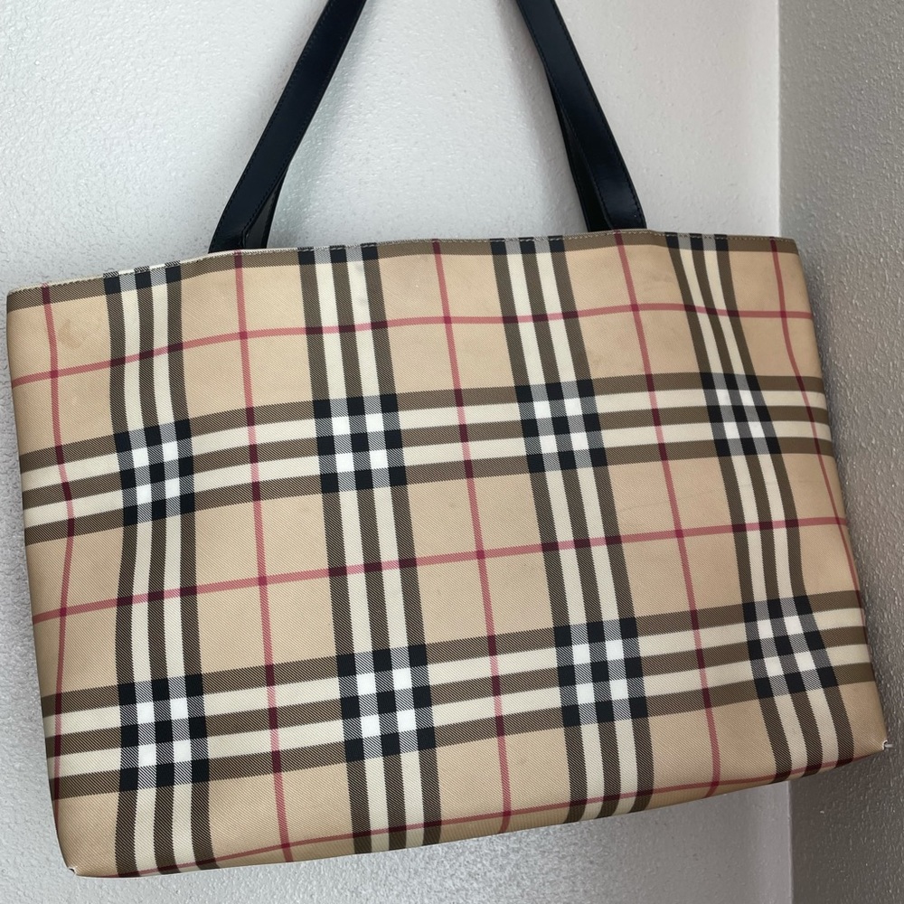 Vintage Burberry Nova Check Large Tote/Purse/Bag